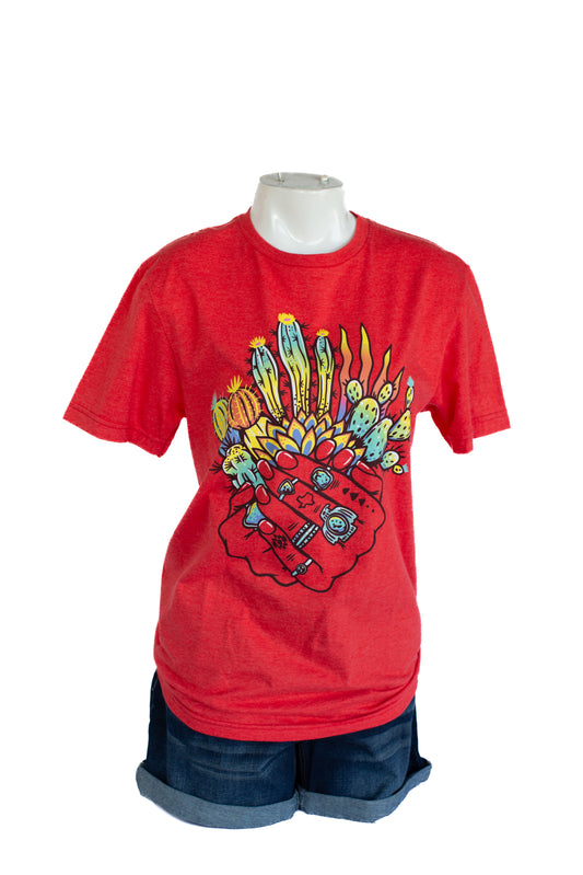 Helping Hands T-shirt Candy Red