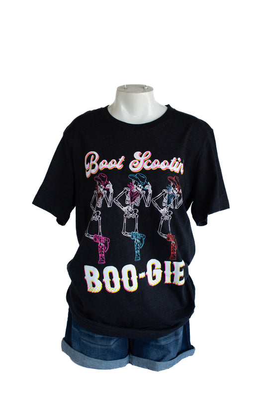 Rowdy Crowd Boot Scoot And Skeleton T-shirt