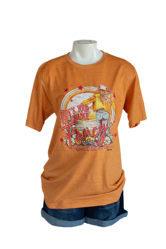 Luck And Blessed Adult T-shirt Bronze Orange